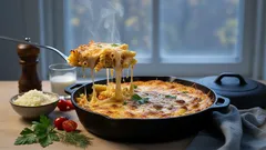Romige pastaschotel uit de pan – ideaal als je weinig tijd hebt
